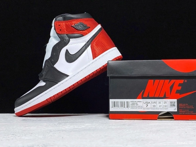 High Satin Air Black 1 Retro Jordan Toe CD0461-016 0804